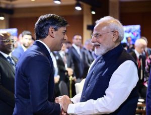 PM Modi Meets Former UK PM Rishi Sunak at Bloomberg New Economy Forum
